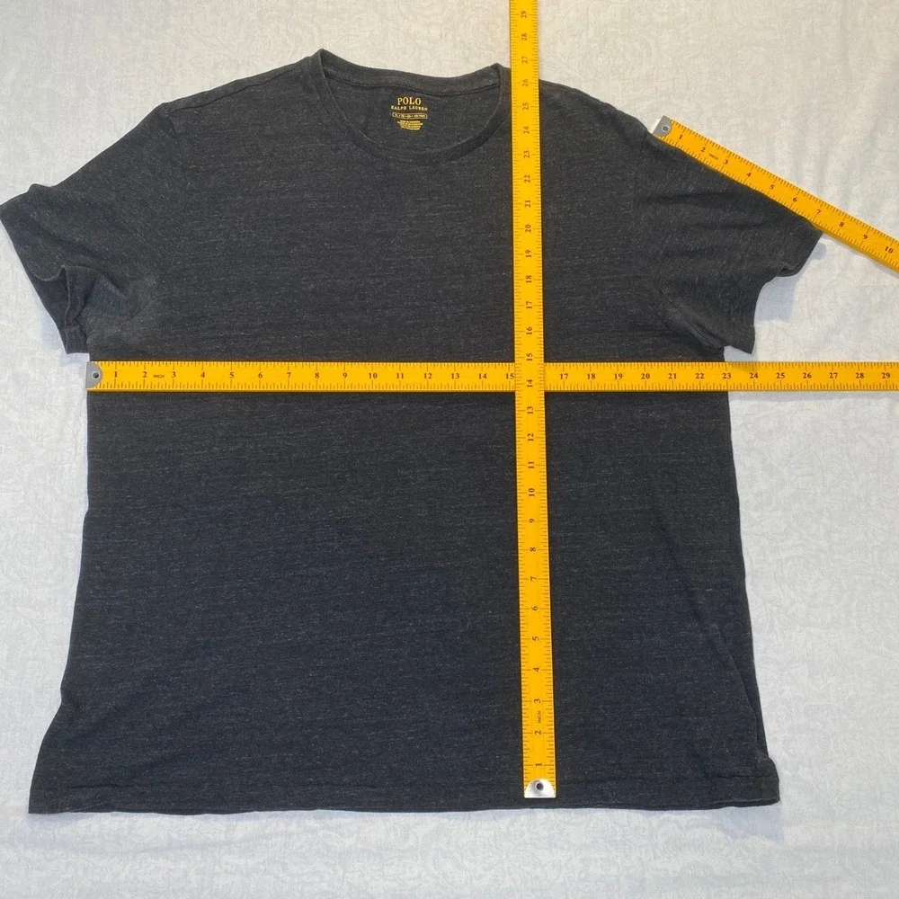 Polo‎ Ralph Lauren Mens XL Charcoal Gray Heather Crewneck Short Sleeve T-Shirt